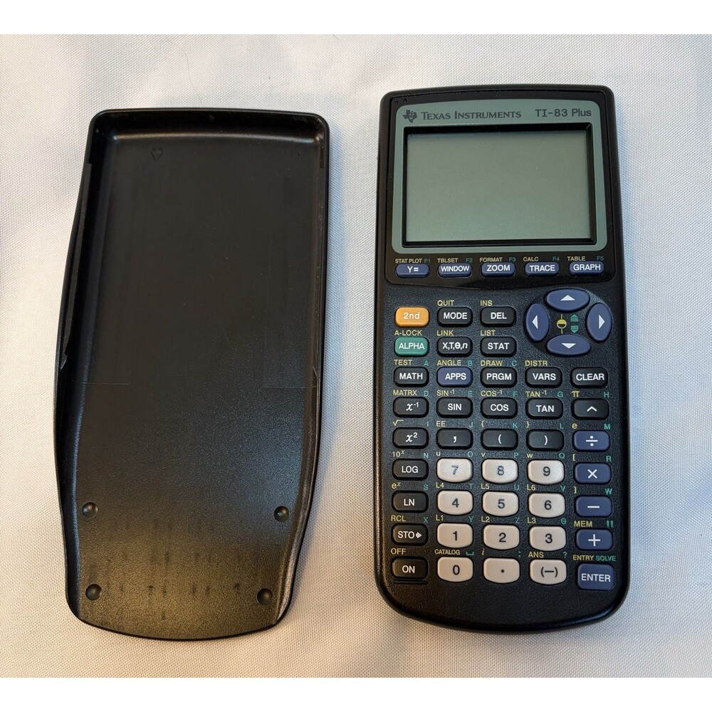 Texas Instruments TI-83 Plus Graphing Calculator with Slide Cover Tested Working